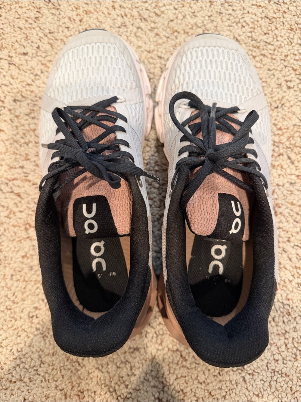 On Running Cloudstratus Frost and Sand Sneakers View 6
